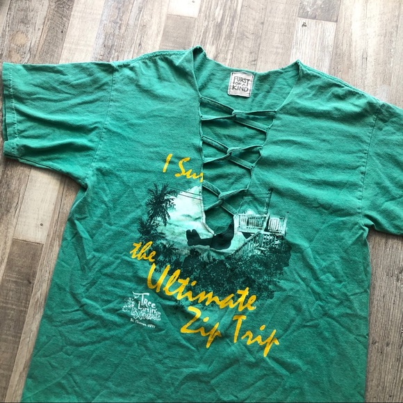 Furst of a Kind Green Oversized V-Cut Tshirt - Picture 2 of 4